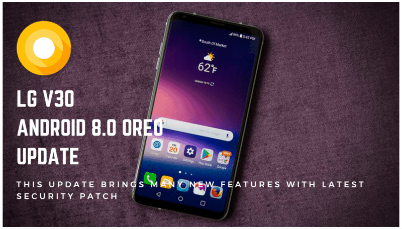 Official Oreo Android 8.0 Update On LG V30