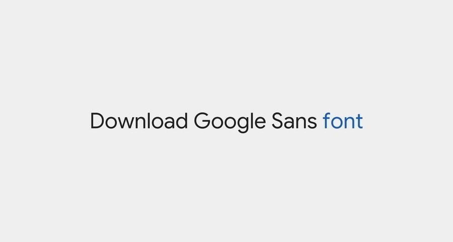 Download Google Sans font