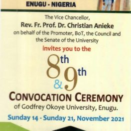 INVITATION TO THE GOUNI 8TH AND 9TH CONVOCATION CEREMONY 4