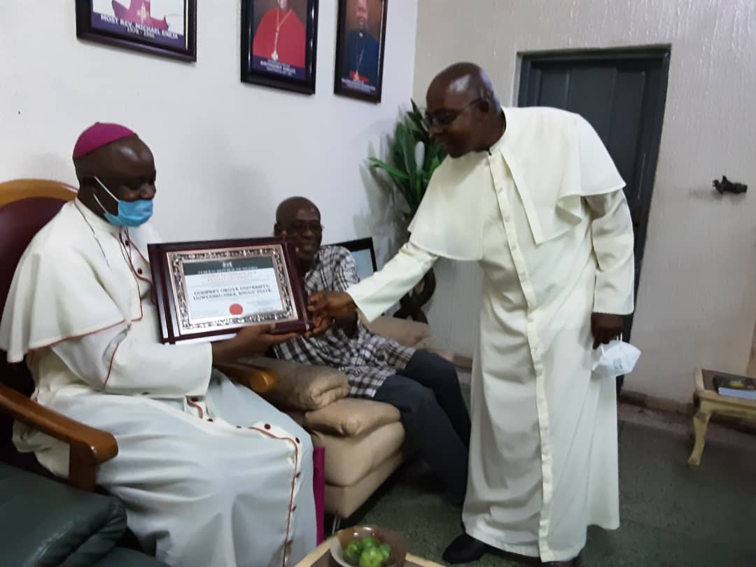 Management of Godfrey Okoye University, Enugu pay Christmas visits to Bishops Catholic Diocese of Enugu 13