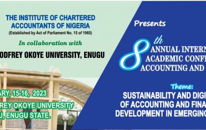 ICAN in collaboration with Godfrey Okoye University to hold its 8th Annual International Academic Conference on Accounting and Finance in GOUNI