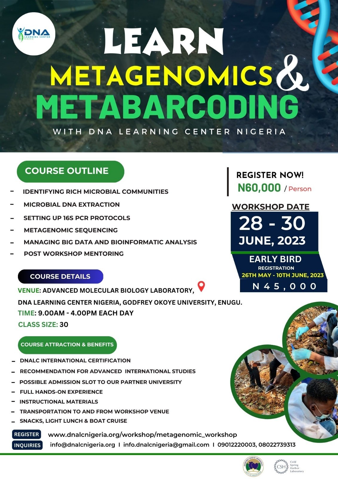 Learn Metagenomics and Metabarcoding with DNA Learning Center Nigeria 1