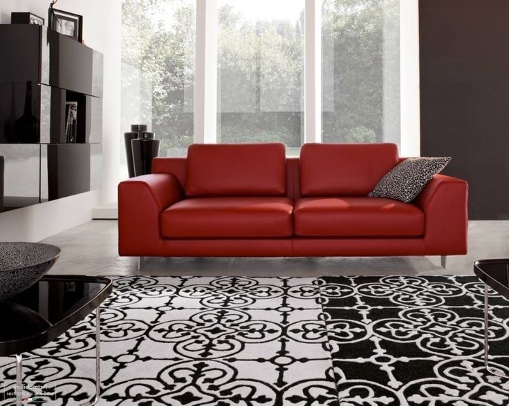 Featured Photo of Red Leather Couches For Living Room