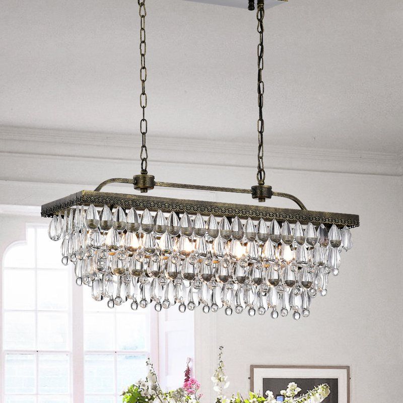 Featured Photo of Whitten 4 Light Crystal Chandeliers