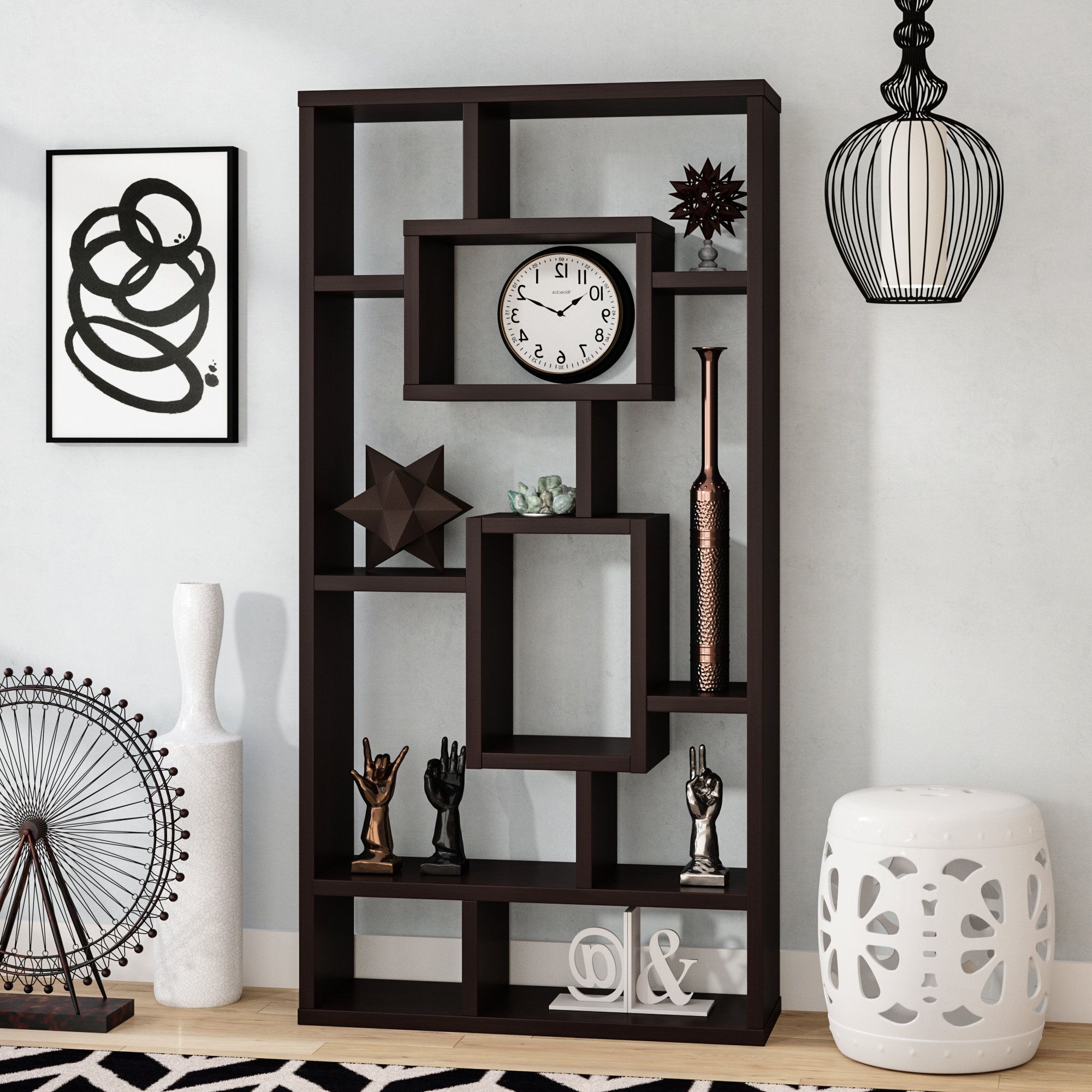 Featured Photo of Vaccaro Geometric Bookcases