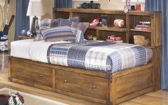 Full Size Storage Bed with Bookcases Headboard