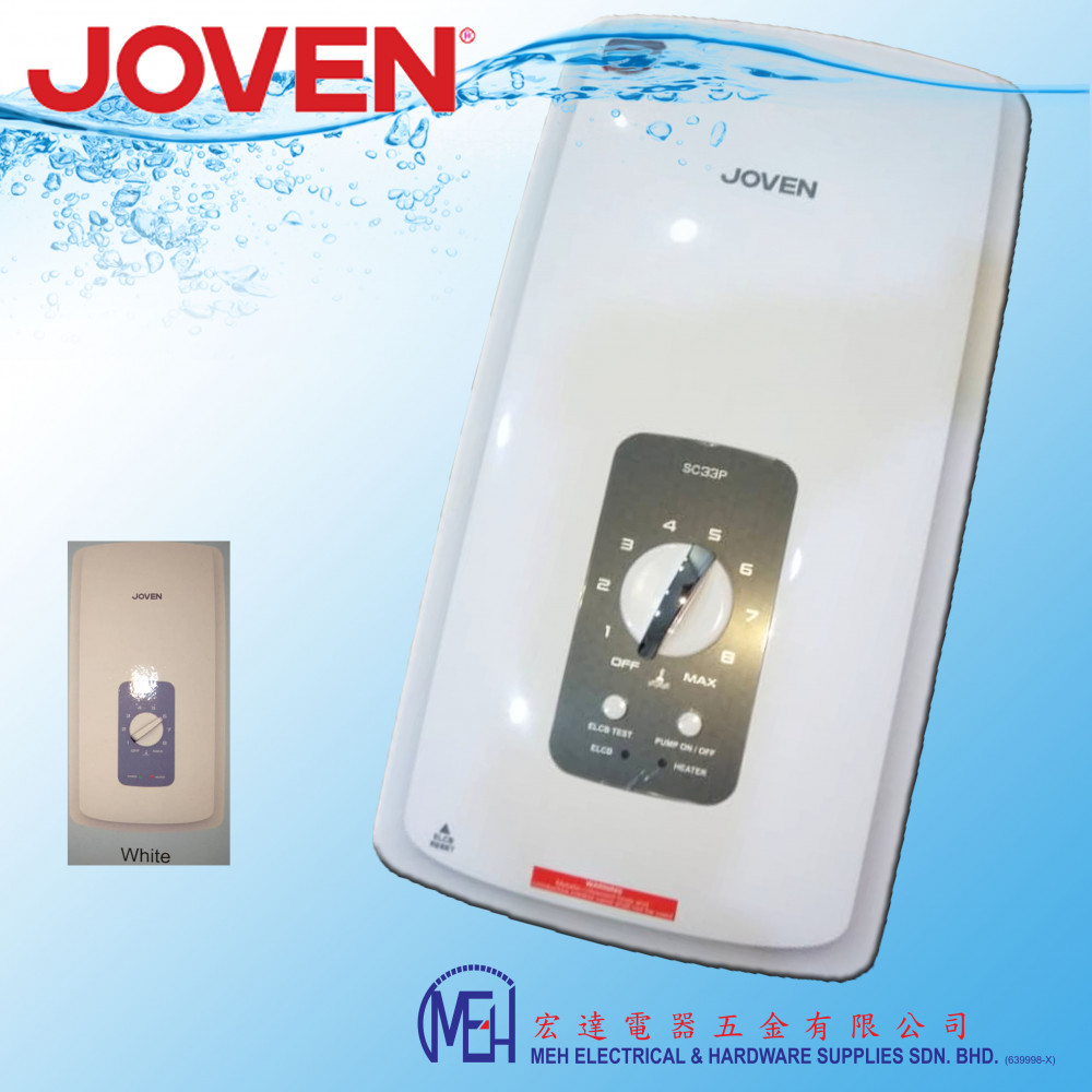 Joven Sc33p Instant Water Heater With Turbo Booster Pump White