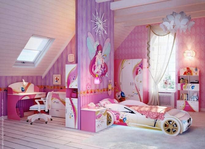 Ιδέες και σχέδια για παιδικά δωμάτια - υπνοδωμάτια κοριτσιών (στυλ, χρώμα, μοτίβα, διακόσμηση) | Girls Room Designs ● Νο 46