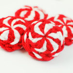 Crochet Peppermint Christmas Ornaments