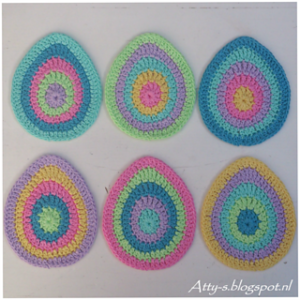 Free Crochet Patterns for Egg Easter Crochet Coasters