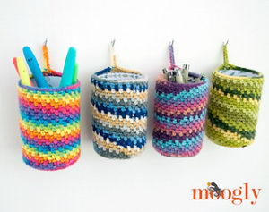 Free Crochet Patterns for Crochet Hanging Basket using DK/ Light Worsted Weight Yarn
