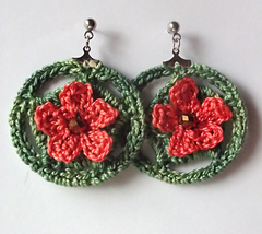 Free Crochet Patterns for Crochet Earrings with Hoops