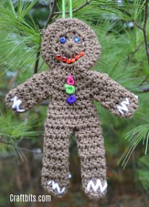 Free Crochet Patterns for Gingerbread Man Ornaments