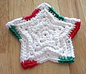 Free Crochet Patterns for Star Christmas Coasters