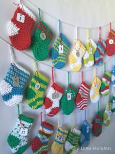Christmas Advent Calendar for Gift Keeping Free Crochet Patterns