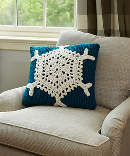 Free Crochet Patterns for Snowflake Christmas Pillow