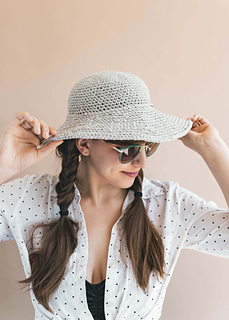 Free Crochet Patterns for a Wide Brim Sun Hat and Beach Hat 