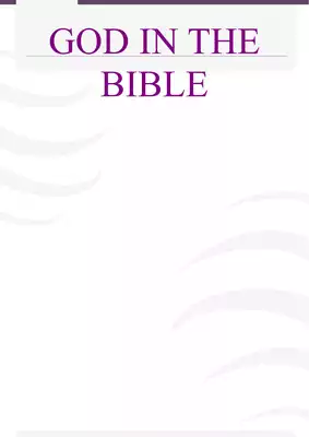 تحميل كتاِب GOD IN THE BIBLE pdf 