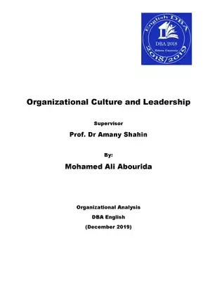 تحميل كتاِب Organizational Culture and Leadership رابط مباشر 