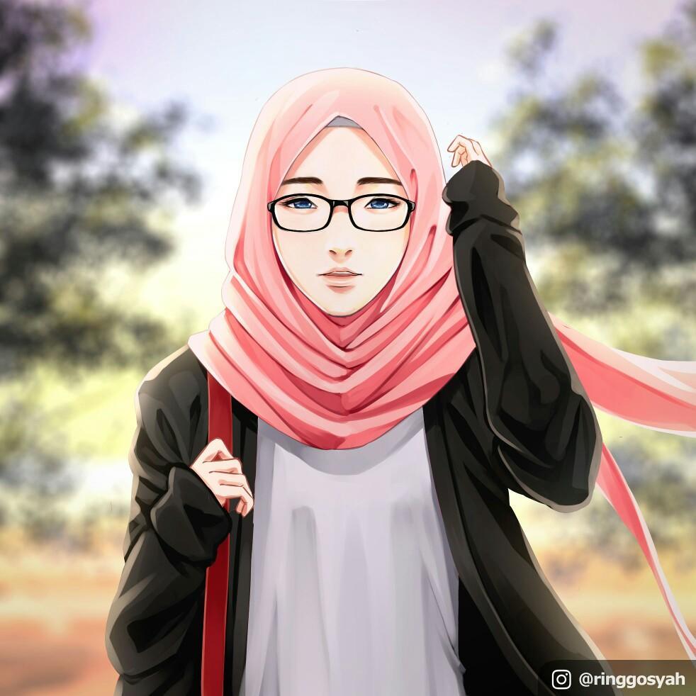 Wanita Berhijab Gambar Kartun Muslimah Lucu