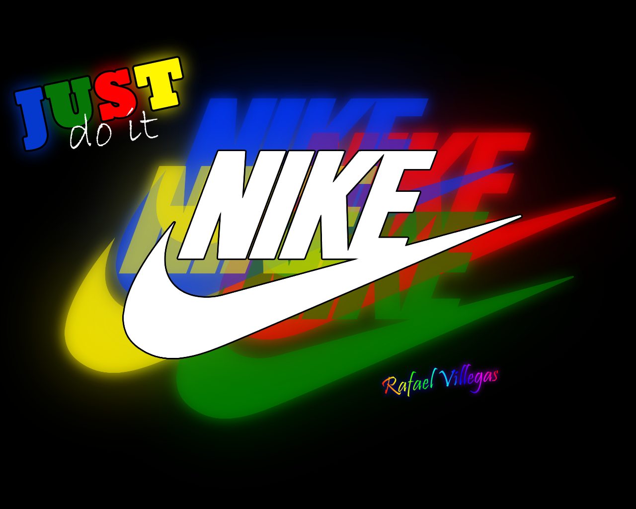 Rainbow Nike Logo Wallpaper