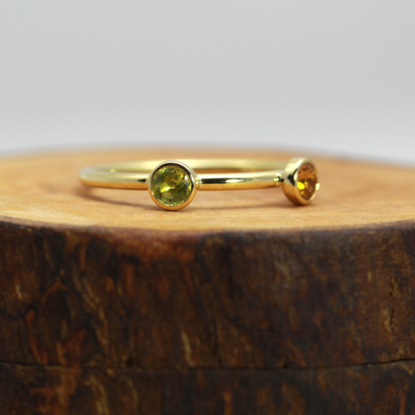 emerald stacker ring