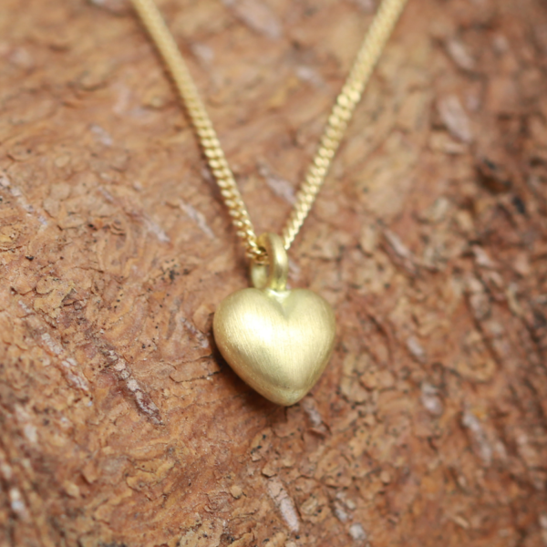 Handmade Gold Heart Necklace
