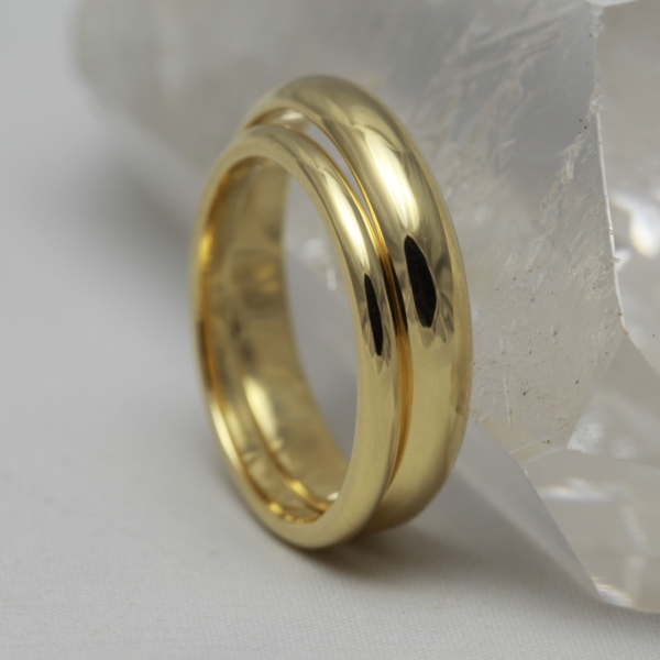 Recycled Gold Rings with a Polished Finish
