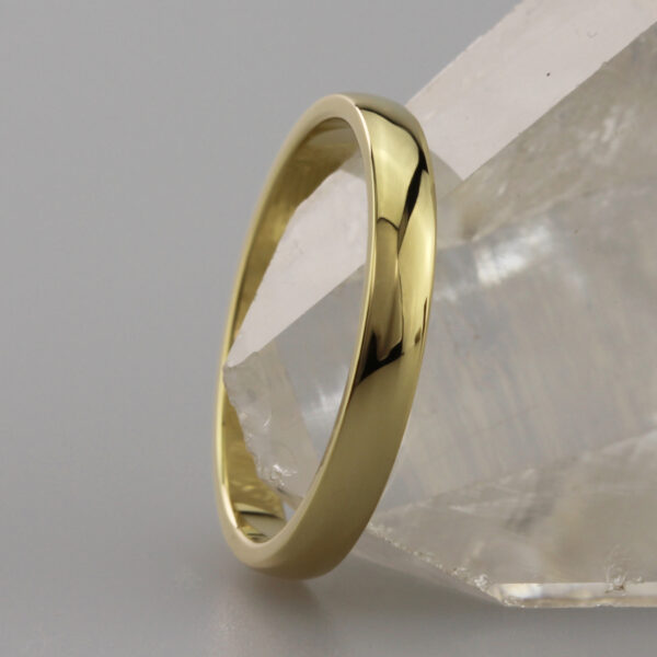 Eco D Shape 18ct Gold Wedding Ring