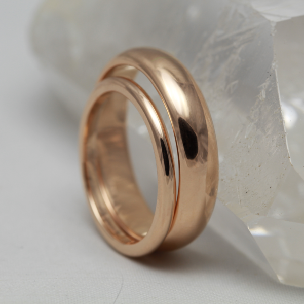 Eco Rose Gold Rings with a Polished Finish