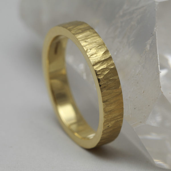 Organic gold wedding ring