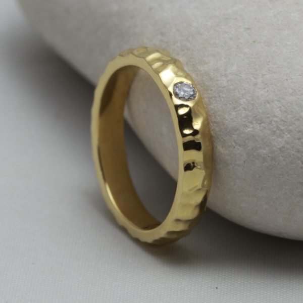 Recycled 18ct Gold Diamond Ring