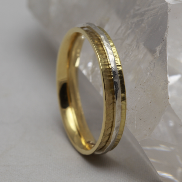 Ethical Gold and Silver Spinner Ring