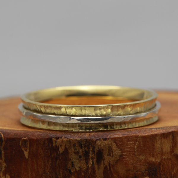 Eco Gold and Silver Spinner Ring