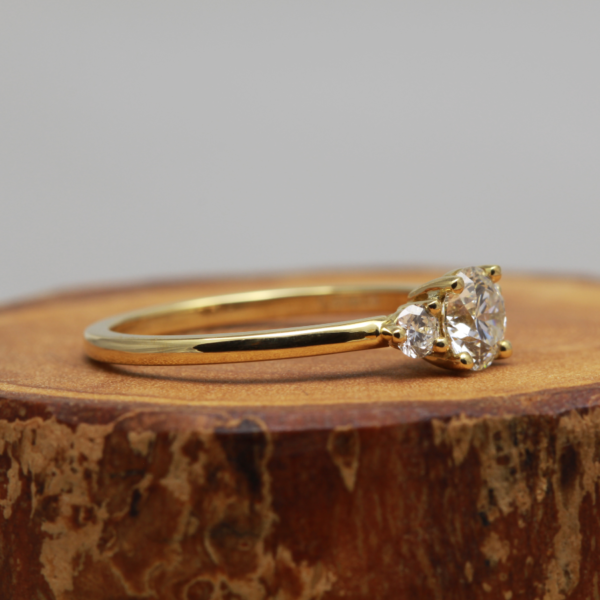 Eco 18ct Gold Trilogy Ring