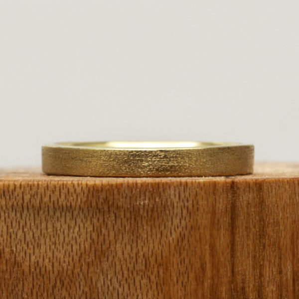Eco Friendly 18ct Gold Ring with an etched Finish