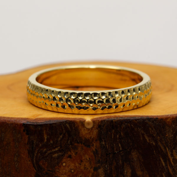 Ethical Gold Honeycomb Wedding Ring