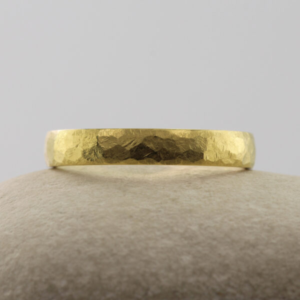 Ethical 18ct Gold Rings with an Etched Finish