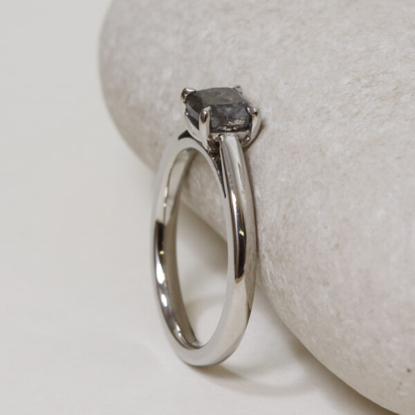 Ethical Platinum Salt & Pepper Diamond Engagement Ring