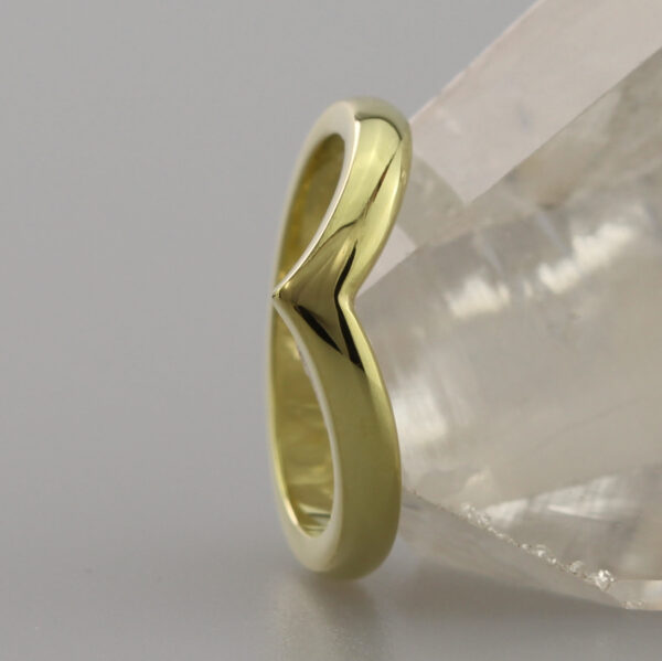 Custom 18ct Gold Wishbone Wedding Ring
