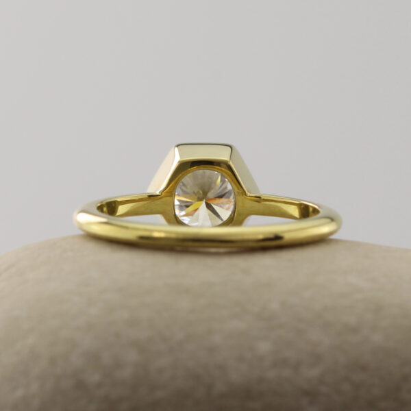 Bespoke 18ct Gold Hexagon Diamond Ring