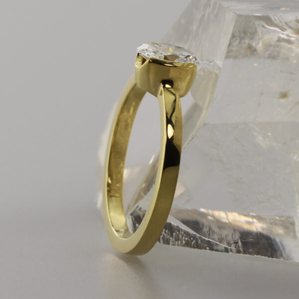 Hand Crafted 18ct Gold Oval Solitaire Engagement Ring