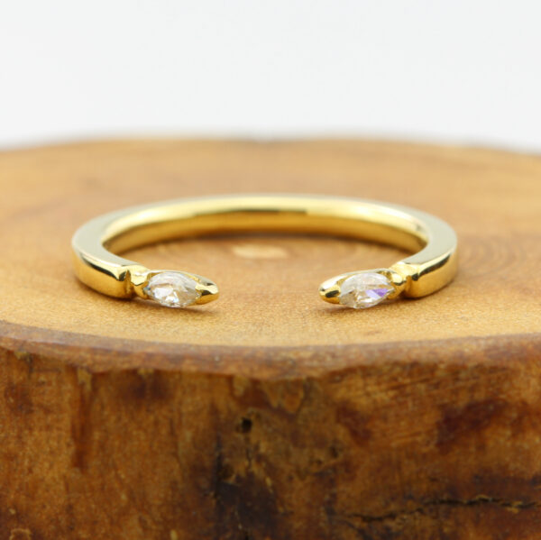 Eco 18ct Gold Open Diamond Wedding Ring