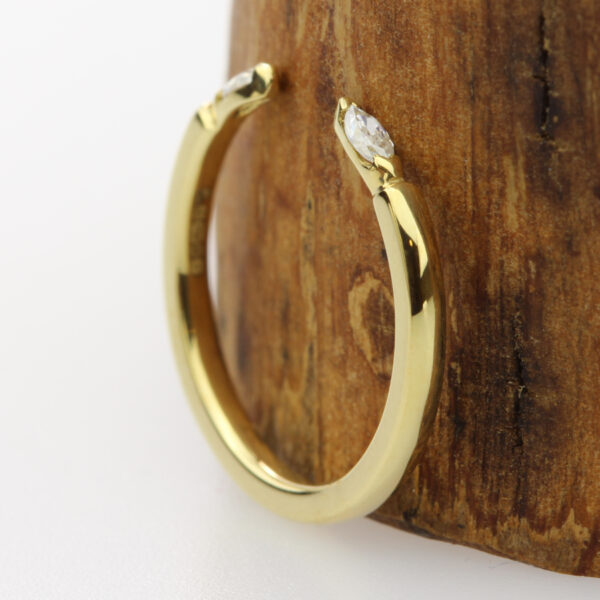 Recycled 18ct Gold Open Diamond Wedding Ring