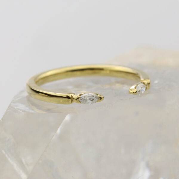 Ethical 18ct Gold Open Diamond Wedding Ring