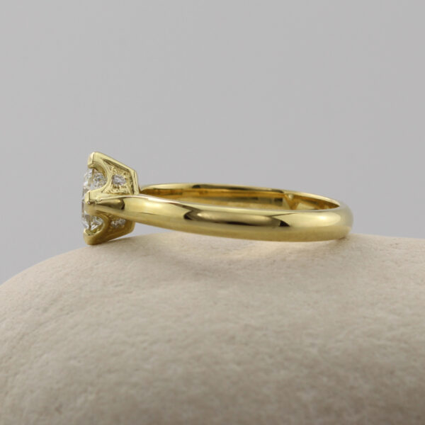 Eco 18ct Gold Princess Cut Diamond Engagement Ring