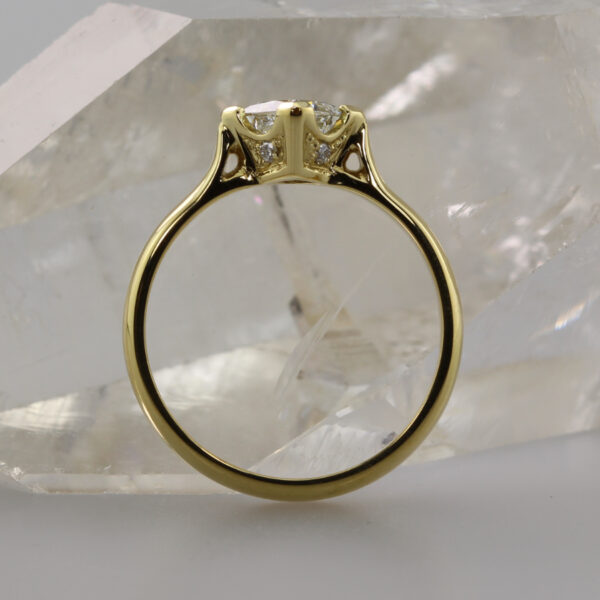 Bespoke 18ct Gold Princess Cut Diamond Engagement Ring