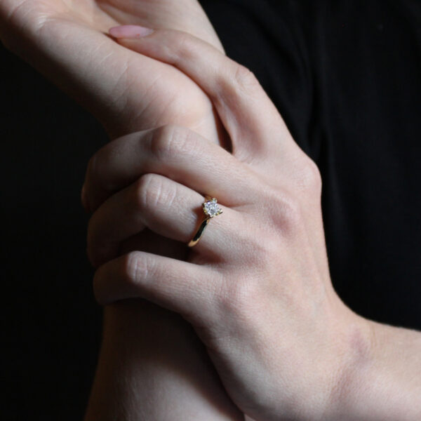 Personalised 18ct Gold Princess Cut Diamond Engagement Ring