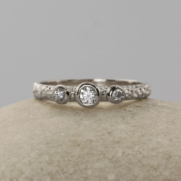 Bespoke Platinum Three Stone Engagement Ring