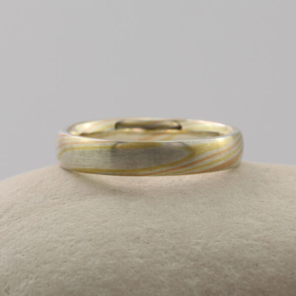 Bespoke Mokume Gane Wedding Ring Ready to Wear